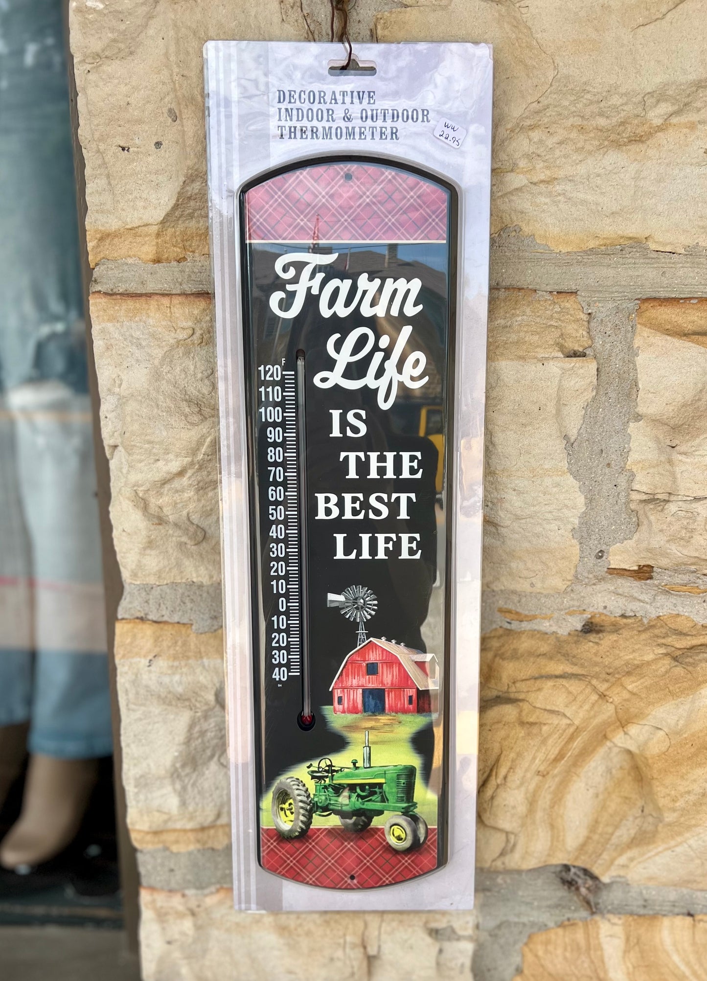 Farm Life Indoor and Outdoor Thermometer