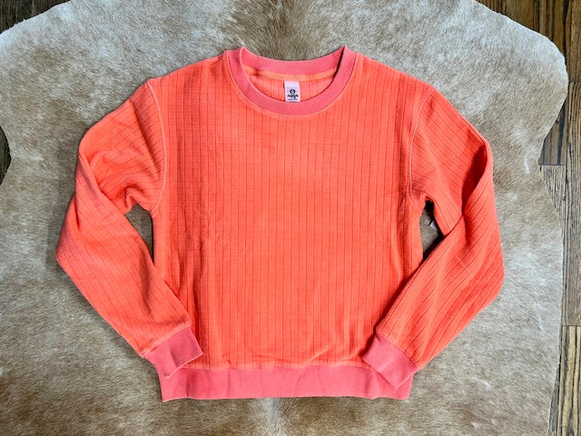 Mono B Coral Ribbed Sweatshirt