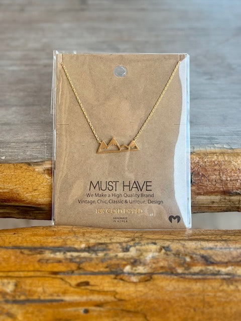 18k Gold Dipped Mountain Necklace