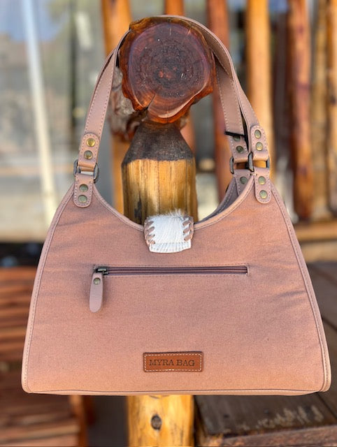 Cowhide Purse with Turquoise Stone