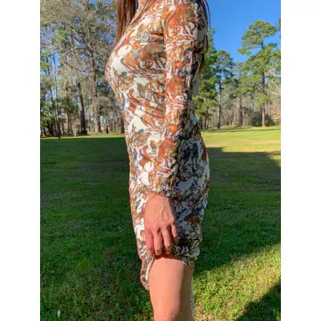 Buckaroo Long Sleeve Mesh Dress