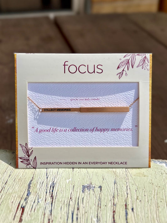Collect Memories Focus Inspirational Necklace
