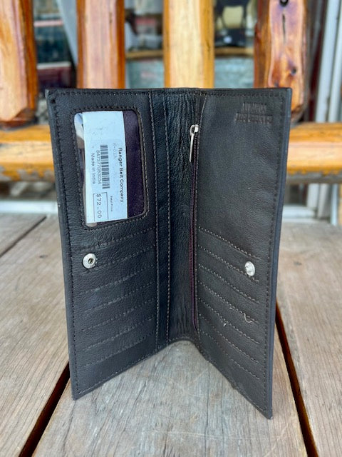 Leather Wallet WITH Feather tooled design