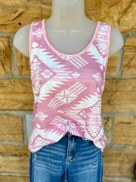 Pink Geo Print Tank