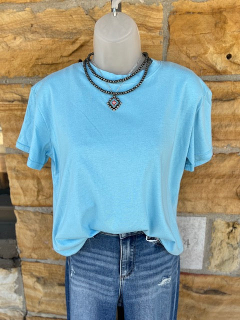 Short Sleeve Crew Neck Crop Top
