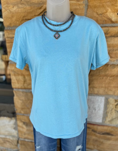 Short Sleeve Crew Neck Crop Top