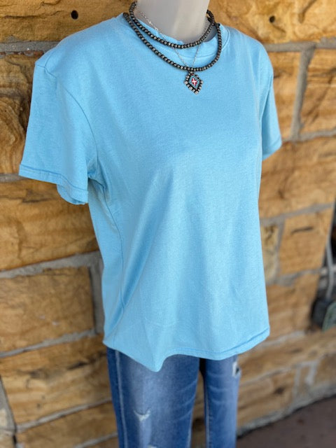 Short Sleeve Crew Neck Crop Top