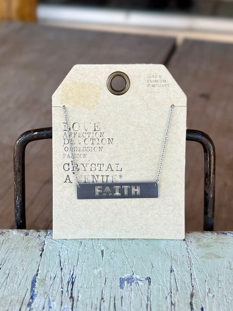 Silver FAITH Necklace