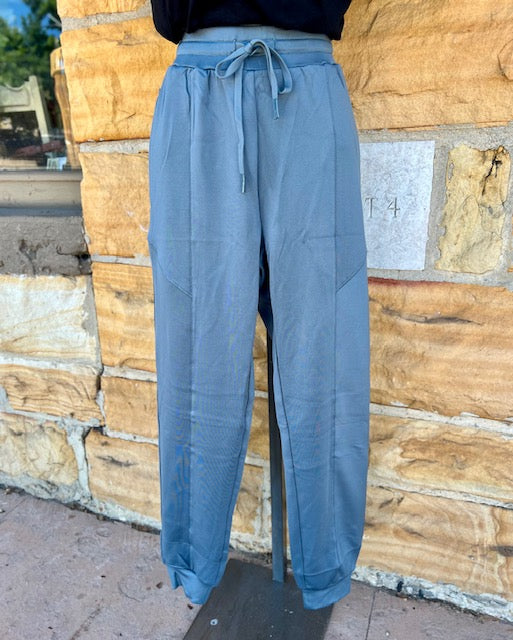 Cuffed Joggers with Zippered Pockets