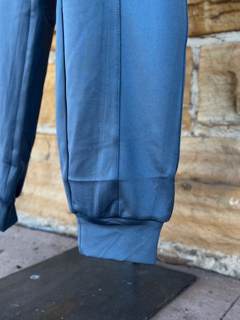 Cuffed Joggers with Zippered Pockets