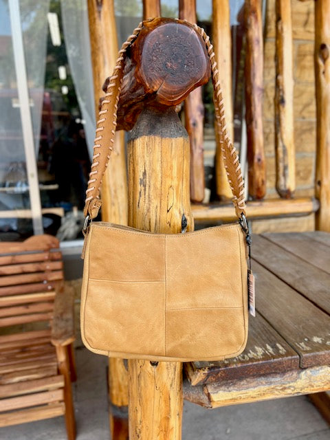 Cowhide Light-Brown Purse