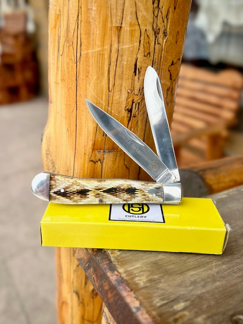 Snakeskin pocket knife