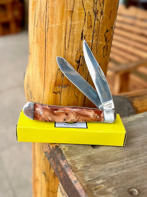 Orange Marble Pocket Knife