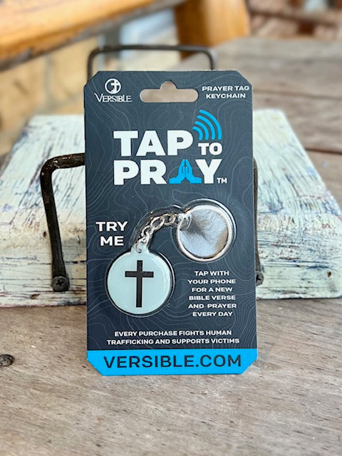 Versible Tap to Pray Pearl Keychain