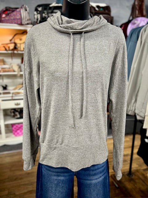 Brushed Cowl Neck Lounge Pullover