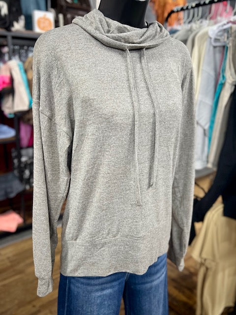 Brushed Cowl Neck Lounge Pullover