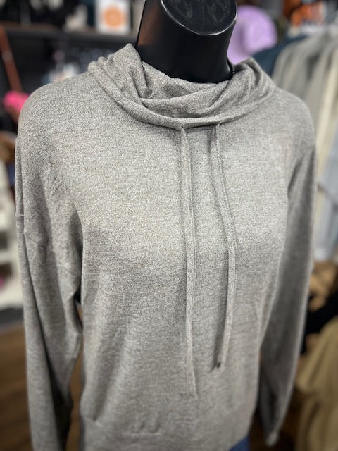 Brushed Cowl Neck Lounge Pullover