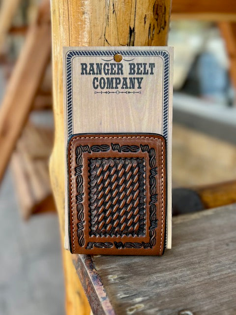 Ranger Belt Co Barbed Wire Money Clip Wallet
