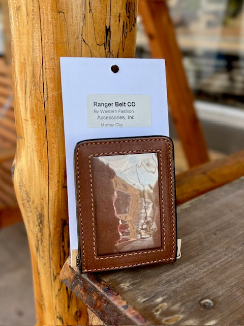 Ranger Belt Co Money Clip Basket Weave Wallet