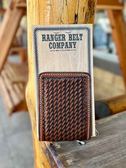 Ranger Belt Co Money Clip Basket Weave Wallet