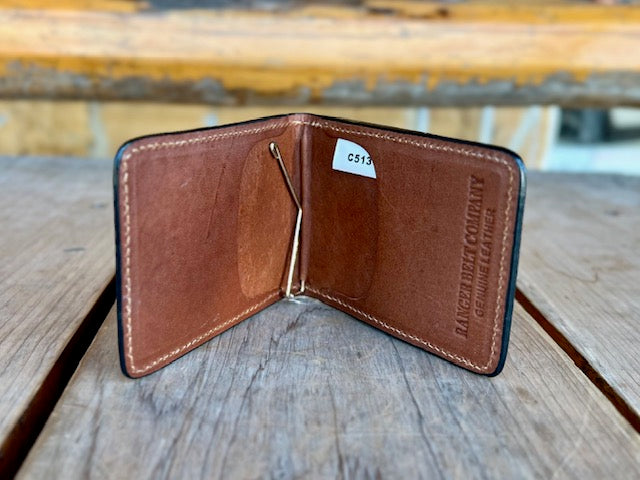 Ranger Belt Co Money Clip Basket Weave Wallet