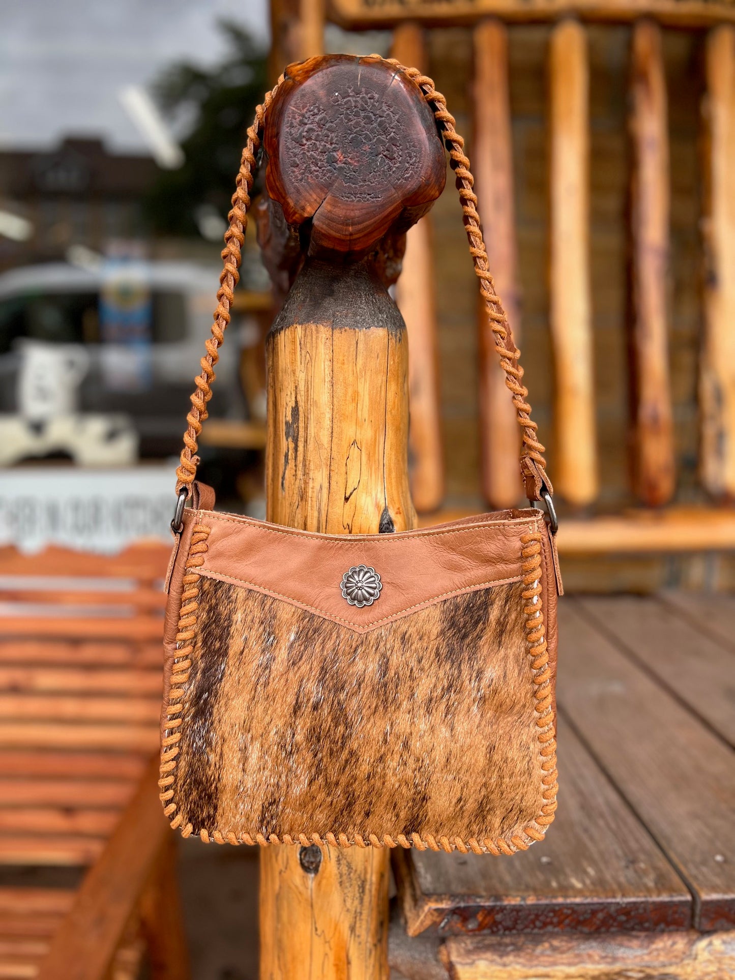 Cowhide Leather Concealed Carry Handbag