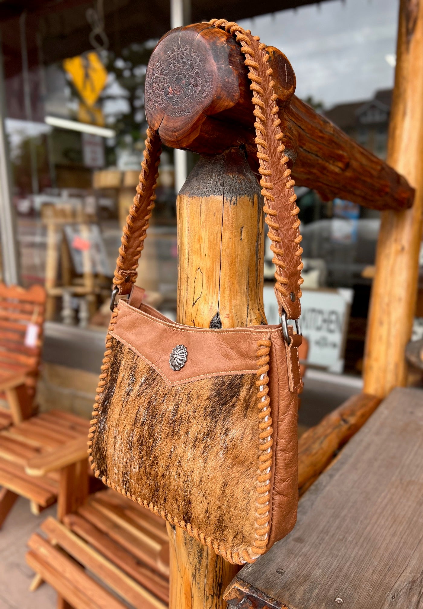 Cowhide Leather Concealed Carry Handbag