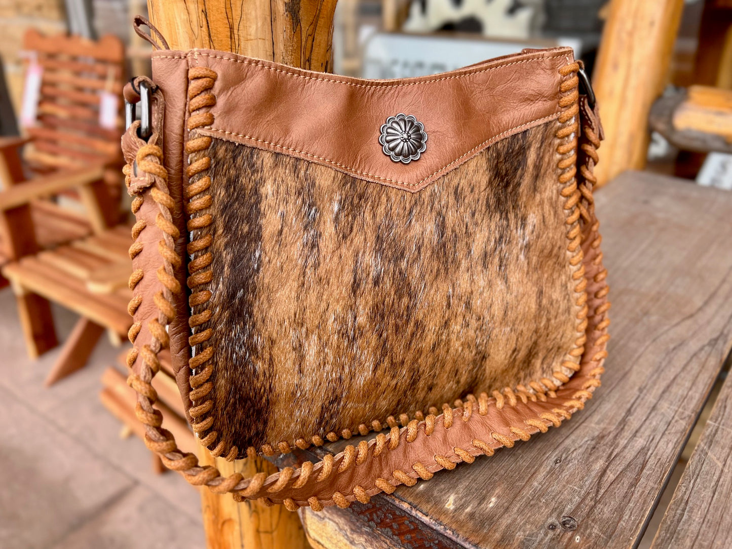 Cowhide Leather Concealed Carry Handbag