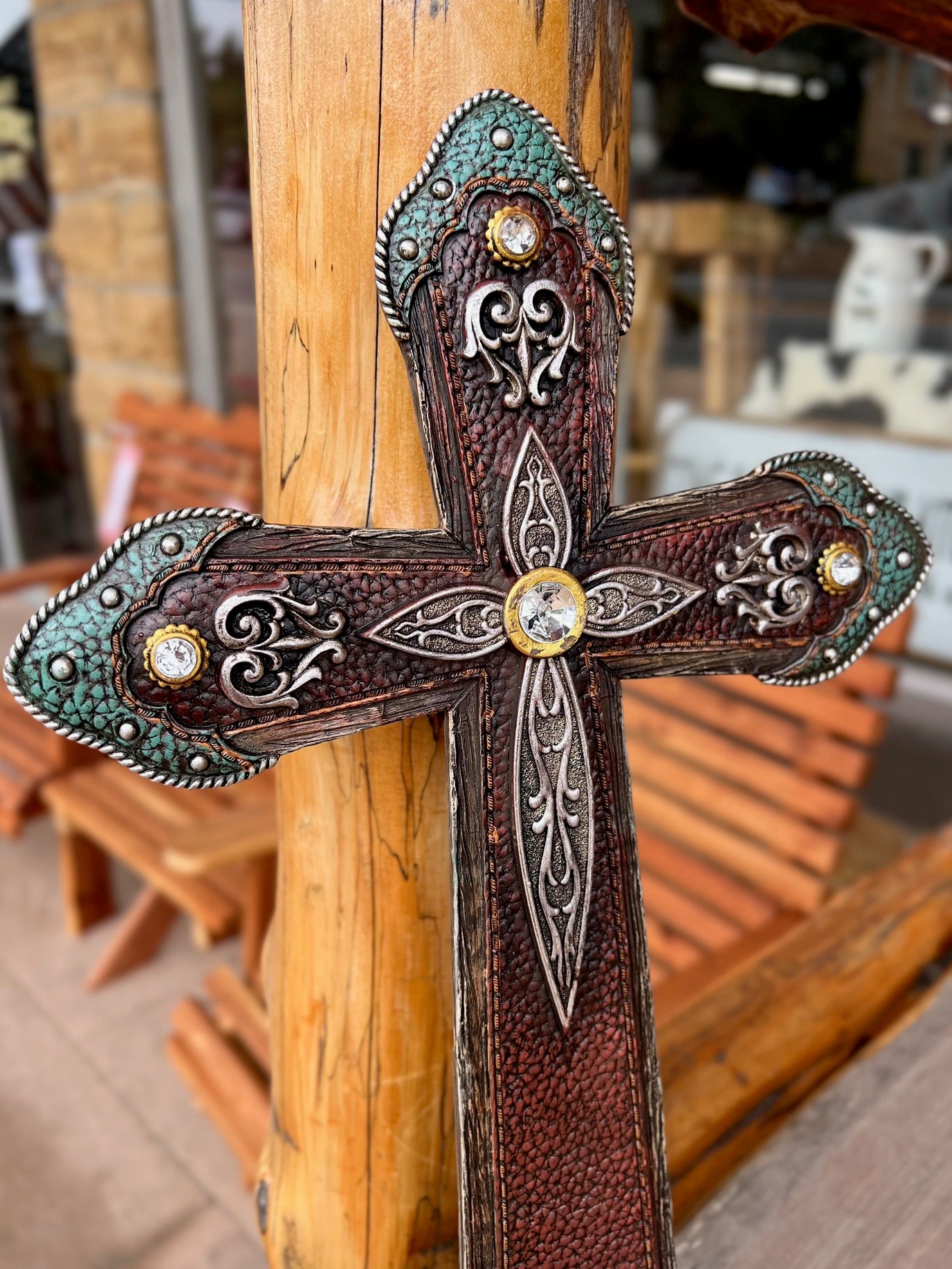 Jeweled Western Cross
