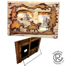 Cowboy and Western Double Photo Frame