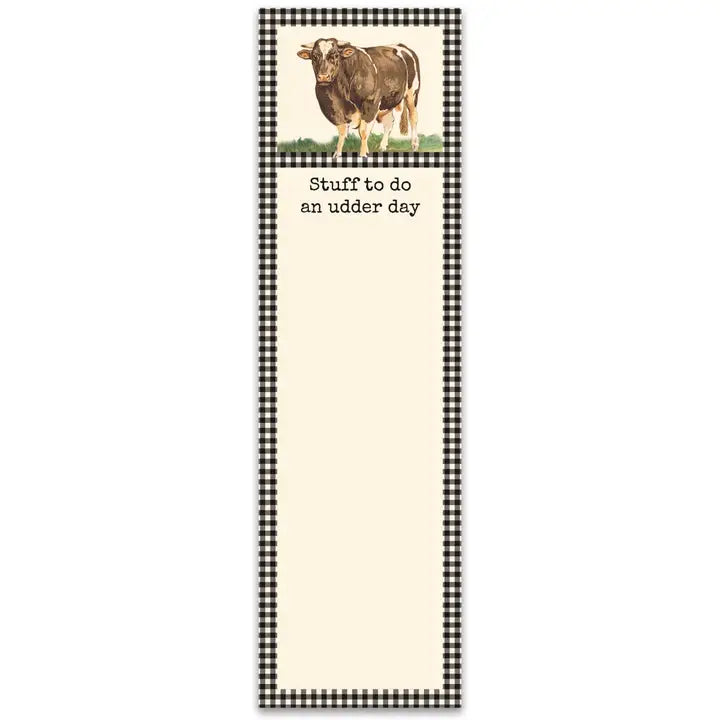 Stuff To Do An Udder Day List Pad